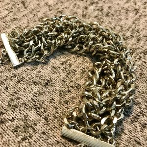 H&M Chunky Silver Braided Bracelet - EUC